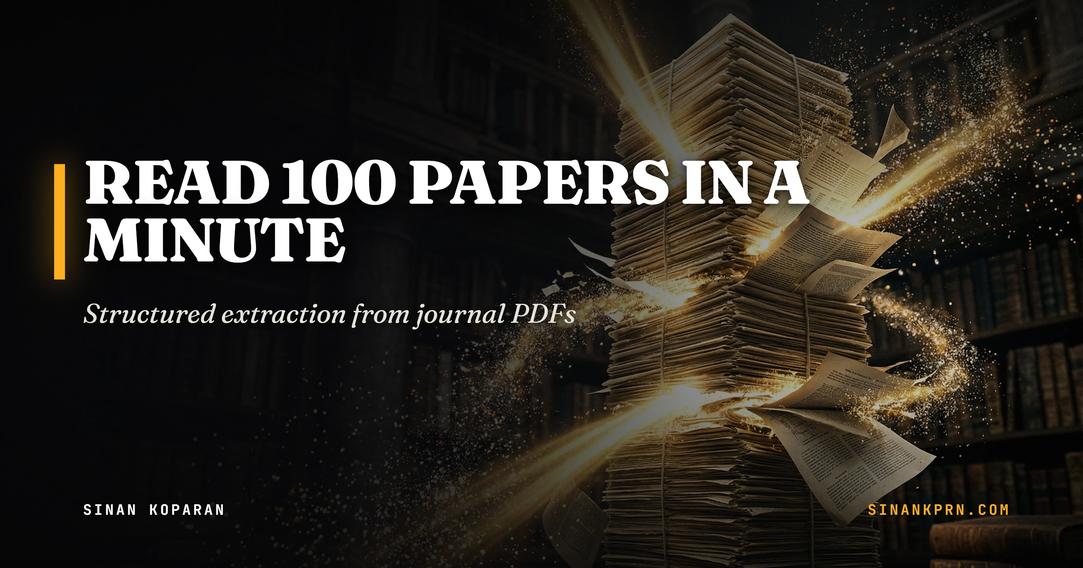 Structured extraction from journal PDFs
